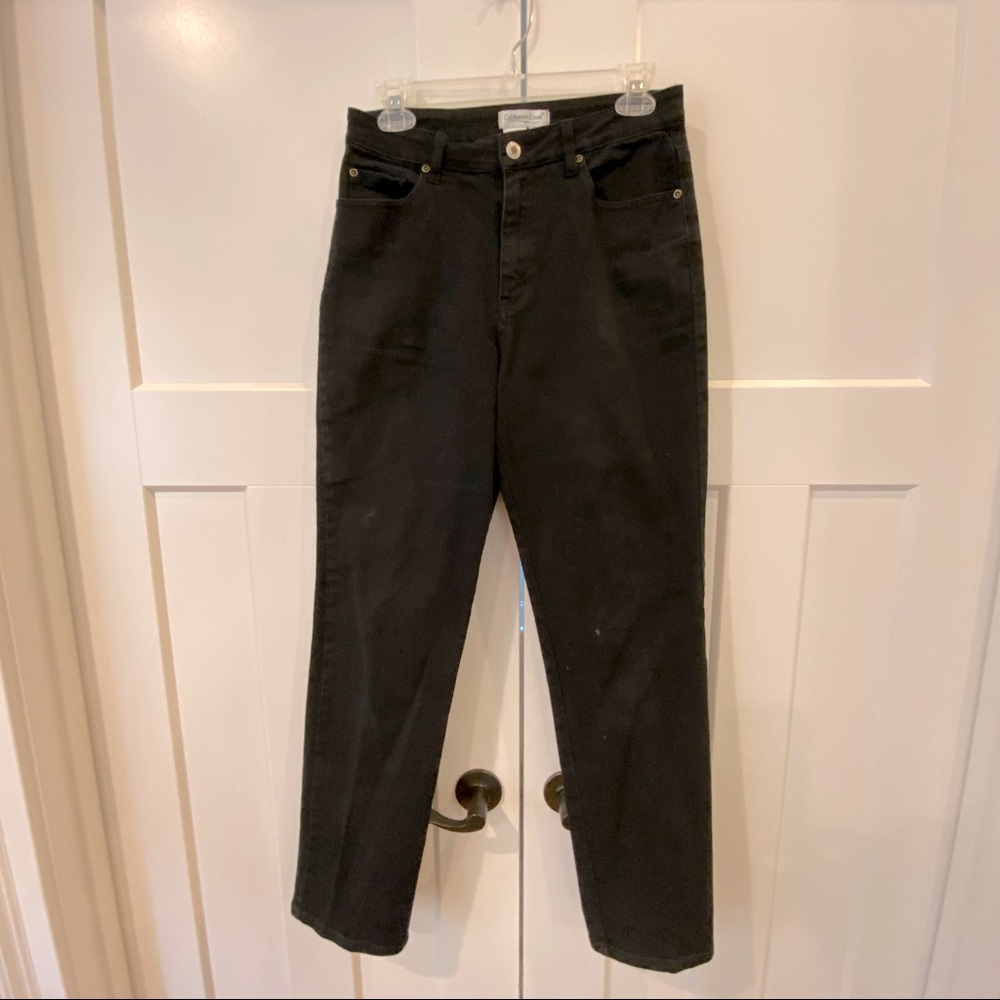 1990s Vintage Coldwater Creek Black Stretch Jeans Size 6